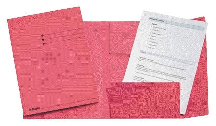 Esselte -  Dossiermap folio 3 kleppen manilla 275gr roze