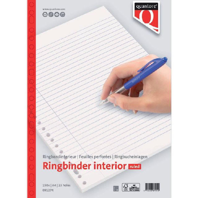 Quantore - Interieur A4 23-rings lijn 150vel | 5 stuks