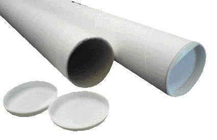 CleverPack - Versandrohr A2 450x50x1,5 mit Kappen weiß Packung à 20 Stück