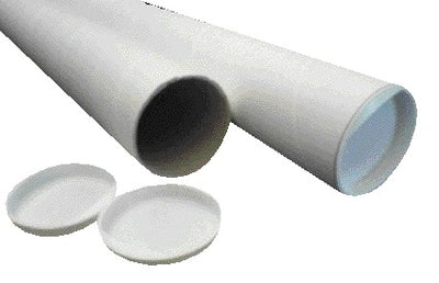 CleverPack - Shipping tube A1 650x50x1.5 with caps white pack of 20 pieces