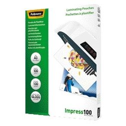Fellowes - Busta di laminazione a3 2x100micron