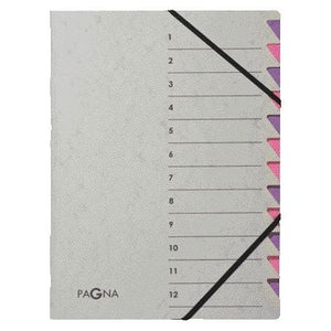 Pagna -  Sorteermap  easy a4 12tab paars/lila | 5 stuks