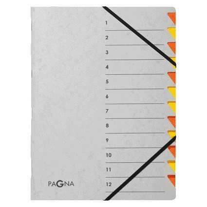 PAGNA - Dossier de tri Easy A4 12 onglets orange/jaune