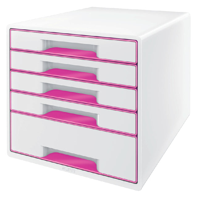 Leitz - Ladenblok WOW 5 laden wit/roze