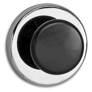 MAUL - Magnet with button Ø65mm pulling force 12kg chrome/black