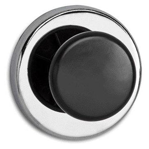 MAUL - Magnete con pulsante Ø65mm forza di trazione 12kg cromo/nero | 4 pezzi