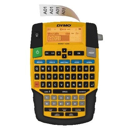 Dymo -  Labelprinter  rhino 4200 qwerty 19mm geel