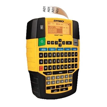 Dymo - Stampante per etichette Rhino 4200 industriale azerty 19mm gialla
