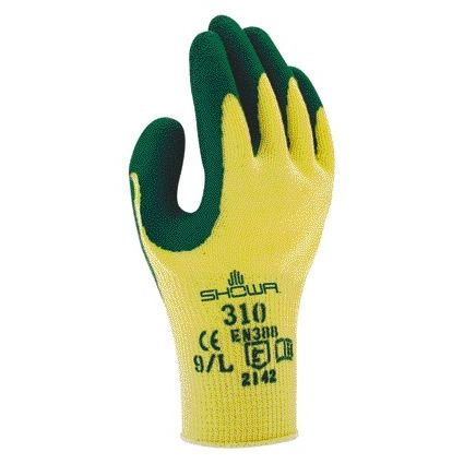 Quantore - Gant 310 grip latex L vert/jaune | 10 pièces