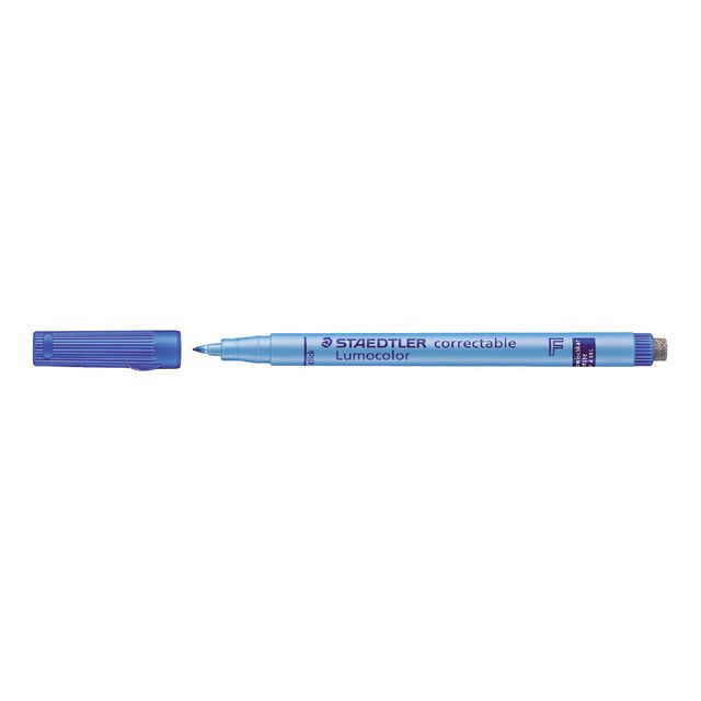 Staedtler - Viltstift Lumocolor 305 non permanent correctable F blauw