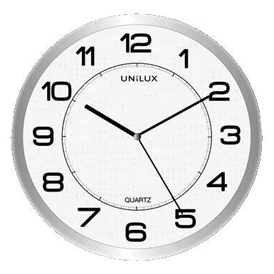 UNILUX - Wall clock Attraction Ø 22cm light gray/white