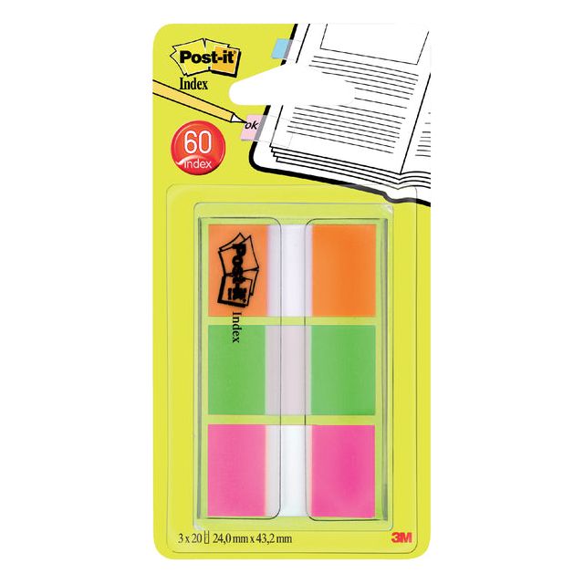 Post-it-Indextabs 3M Post-it 680olp Ass | Définir une pièce de 60