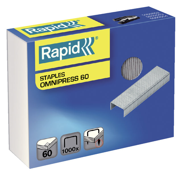 Rapid - Staples Omnipress 60 | Box A 1000 Stück | 5 Stücke