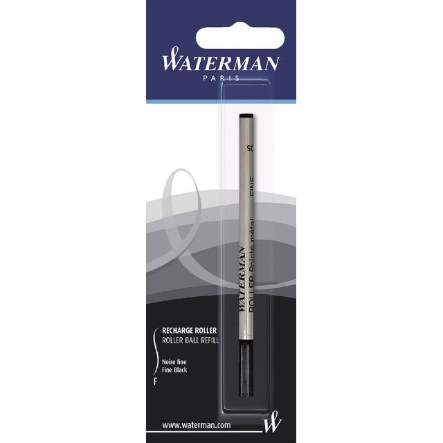 Waterman - RollerPenvulling F Black | Blister un 1 morceau