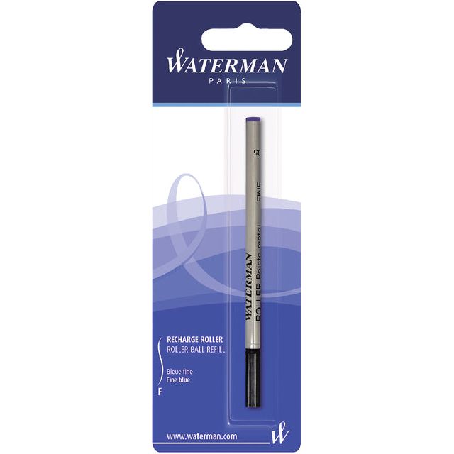 Waterman - RollerPenvulling F Blue | Blister un 1 morceau