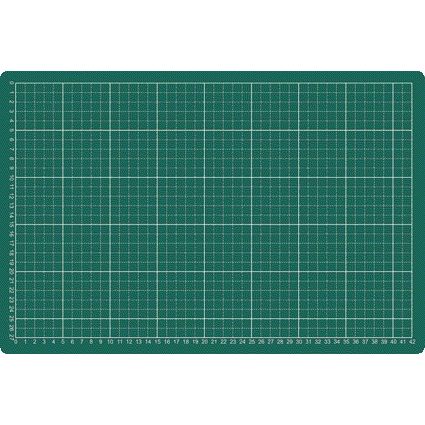 Ufficio - Tappetino da taglio A3 450X300mm verde | 12 pezzi