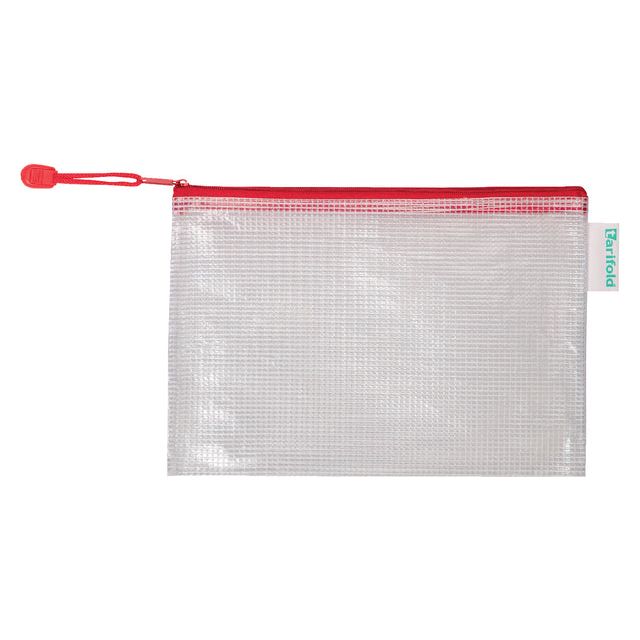 Tarifold - Opbergtas met rits 235x165mm PVC rood