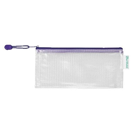 Tarifold -  Opbergtas met rits 250x115mm PVC blauw | 8 stuks
