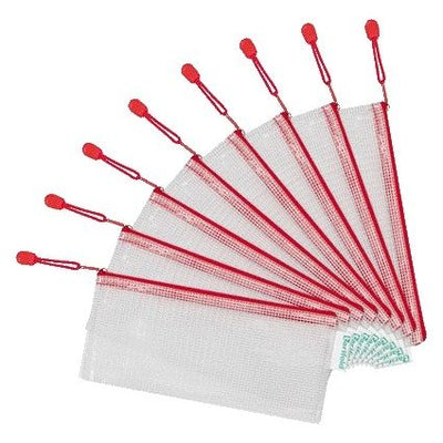 Tarifold - Bolsa de almacenamiento con cremallera 250x115mm PVC rojo
