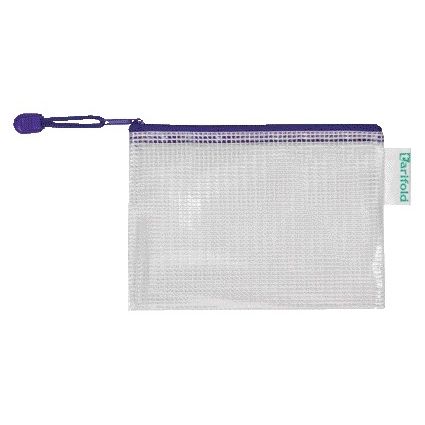 Tarifold -  Opbergtaifold met rits 175x125mm pvc bl