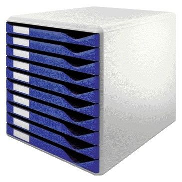 Leitz - Drawer unit A4 10 drawers blue/white