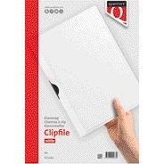 Quantore - Carpeta con clip A4 3mm blanca | 25 piezas