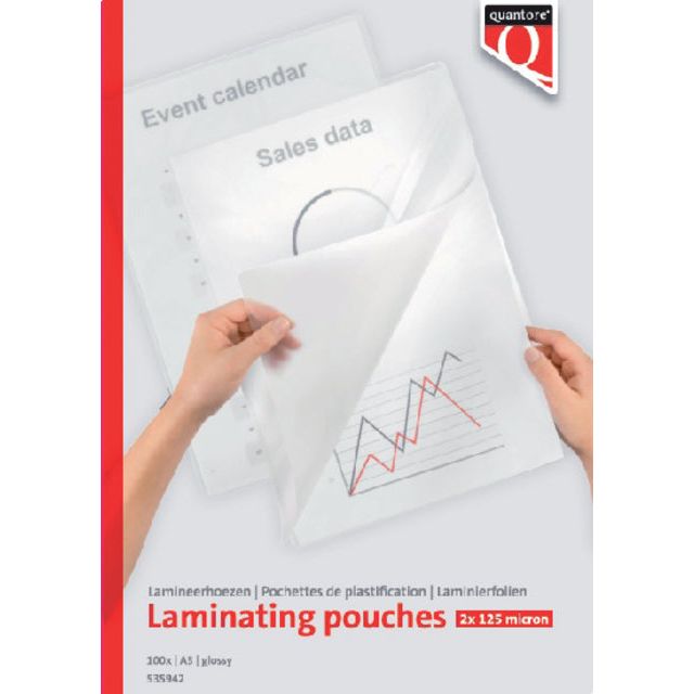 Quantor - Laminingabdeckung A3 2x125micron 100 Stück