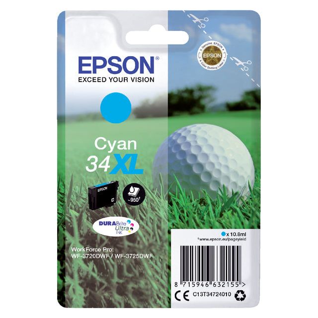 Epson - Inkcartridge Epson 34xl T3472 Blue