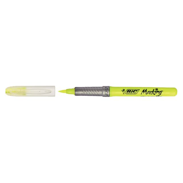 BIC - Marking Pen Bic Flex Geel | Boîte extérieure une pièce 12