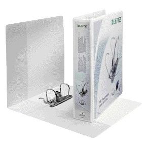 Leitz - Ordner 4226 panorama 180° 50mm PP A4 maxi 3 pochettes blanc | 10 pièces