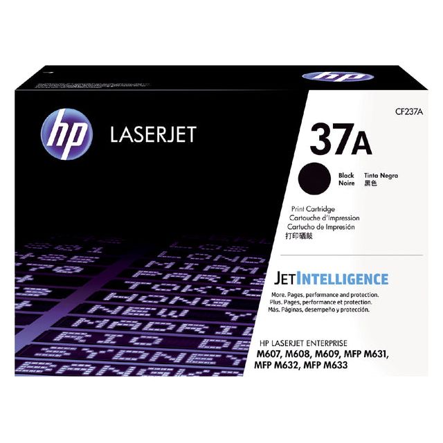 HP - toner 37A, 11 000 pagina's, OEM CF237A, zwart