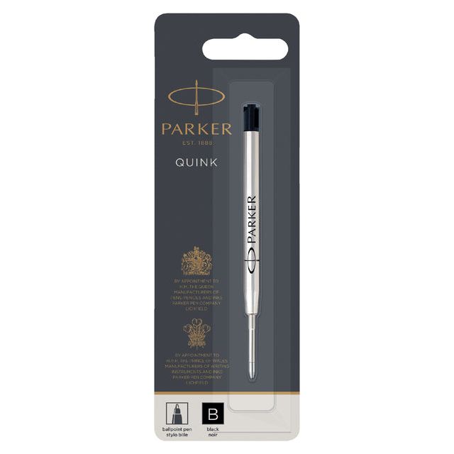 Parker - Ballpin Remplissage Parker Quink Race Black | Blister un 1 morceau