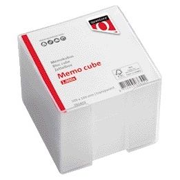 Quantore - Cubo promemoria 10x10x9cm trasparente con 900 fogli | 12 pezzi