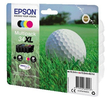 Epson - Tintenpatrone 34XL T3476 Schwarz + 3 Farben