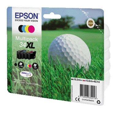 Epson - Cartucho de tinta 34XL T3476 negro + 3 colores