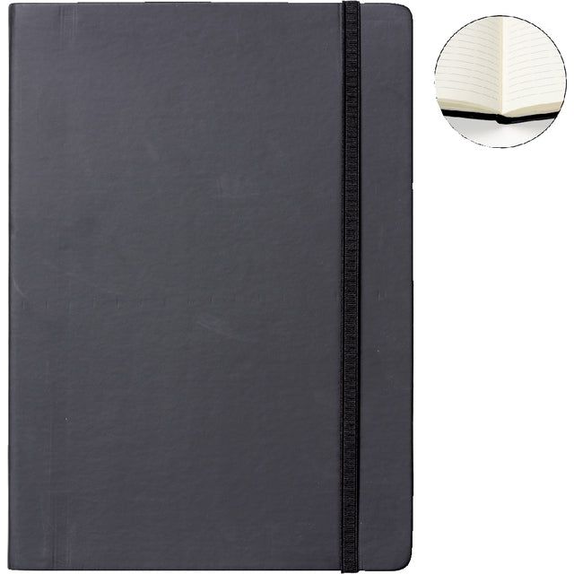 Quantore - Notebook A4 lijn192 pages 80gr noir | 1 pièce | 3 pièces