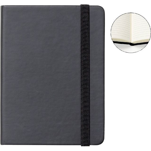 Quantore - Notebook A6 Ligne 192BLZ 80gr Black | 1 pièce | 3 pièces