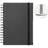 Quantore - Cuaderno A5 con líneas en espiral 192 páginas 80gr negro | 3 piezas