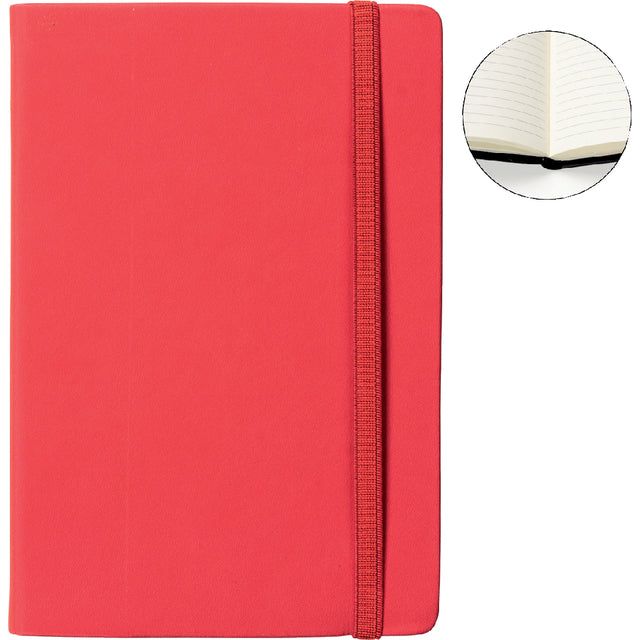 Quantore - Notebook A5 Ligne 192BLZ 80gr Red | 1 pièce | 3 pièces