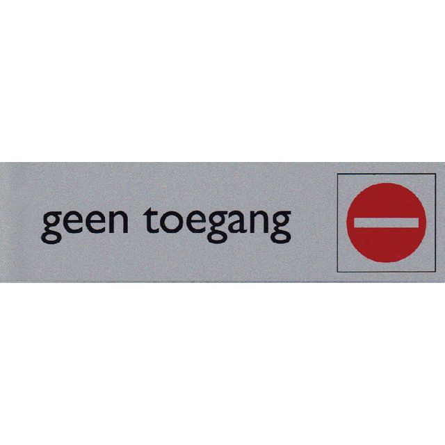 Posta - Infobord pictogram geen toegang 165x44mm