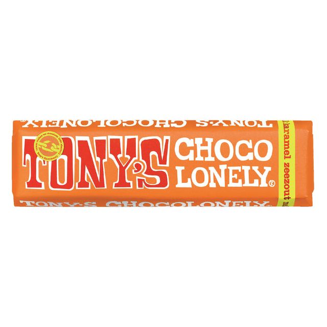 Tony's Chocolonely - Schokolade Tony Chocolonely Karamel Zeezt Bar 47gr | Stück A 47 Gramm | 35 Stücke