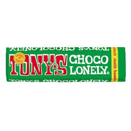 Tony's Chocolonely -  Chocolade tony chocolonely hazelnoot reep 47gr | 35 stuks
