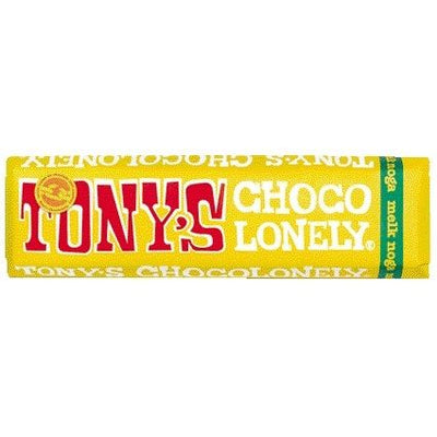 Tony's Chocolonely - Barretta di torrone al cioccolato e latte 47gr