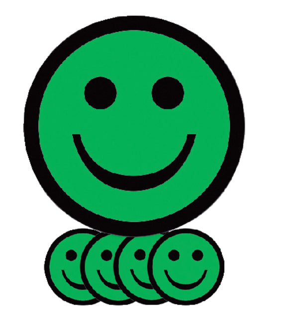 Smit Visual - Magnet Smiley 5cm Emotion Happy Green | Blister un 5 pièces