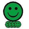 Smit Visual -  Magneet smiley 50mm emotie blij groen 5 stuks