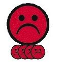 Smit Visual - Magnet smiley 50mm emotion sad red 5 pieces