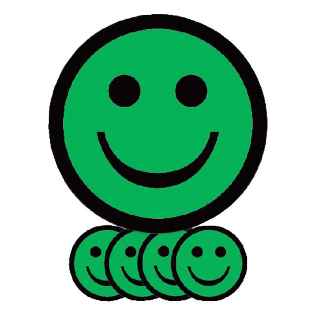 Smit Visual - Magneet smiley 75mm emotie blij groen