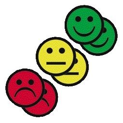 Smit Visual - Magnet-Smiley 75mm 2x gelb, 2x grün, 2x rot