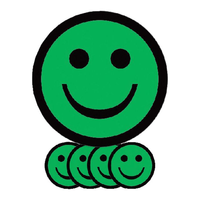 Smit Visual - Magnet Smiley 2,5 cm Emotion Happy Green | Blister un 5 pièces