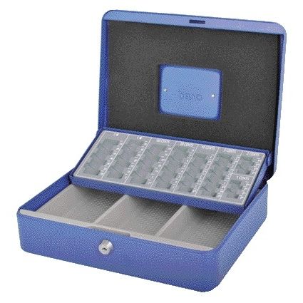 Pavo -  Geldkist  met muntsorteerbak 300x240x90mm bl